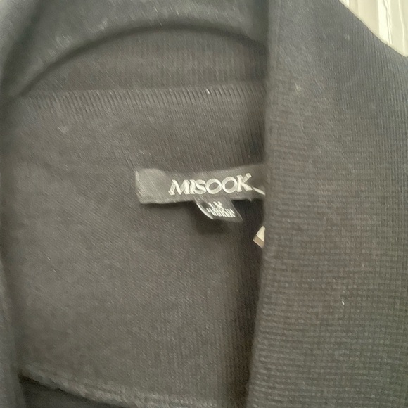 Misook Plus Size Black One Button Blazer Sweater - Picture 3 of 5